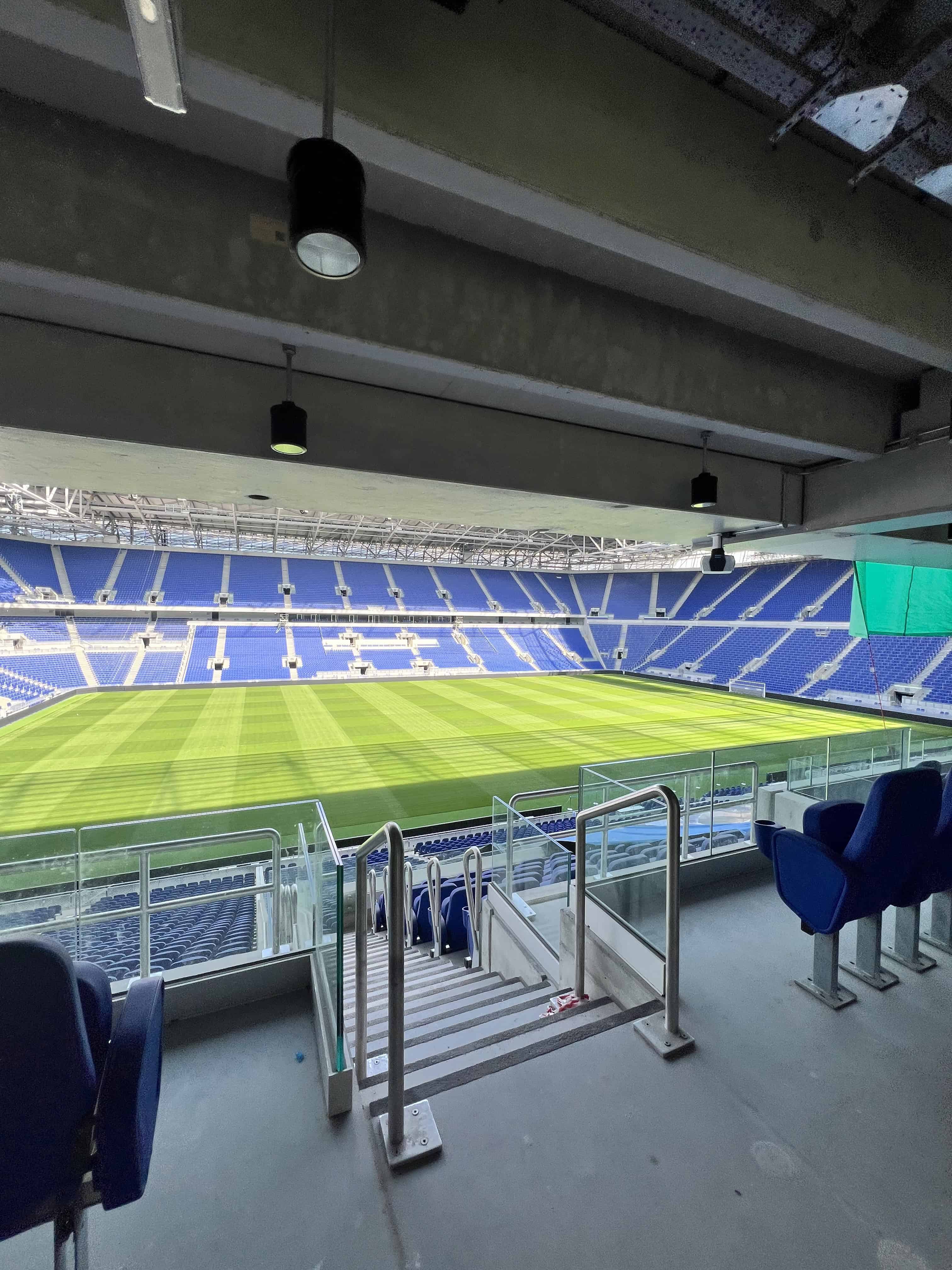 Everton Stadium West Stand pitch view