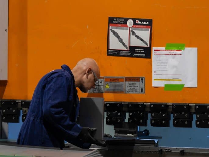 Bending sheet metal on the press brake at MorFab